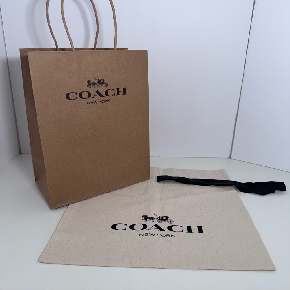 Authentic Coach Dust Bag and Coach Shopping Brown Bag